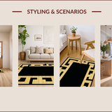 Elegant Black and White Medallion(Beige)