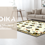 Artistic Flower and Insect Fusion(Beige)