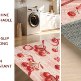 Cherry Ribbon Bowknot and Red Fruit Seamless(Red)