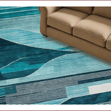 Elegant Abstract Teal Grey Composition(Blue)