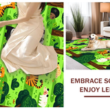 Playful Cartoon Safari Motif(Green)