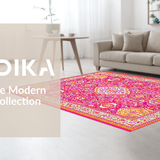 Artisan Crafted Color Block Design(Pink)