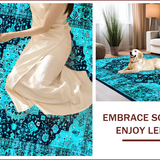 Vibrant Floral Medallion Trellis(Blue)