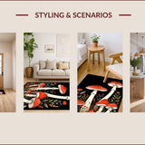 Colorful Retro Mushroom Motif(Red)