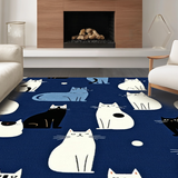 Amusing Cartoon Cat Aesthetic(Blue)