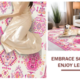 Chic Colorful Abstract Motif(White)