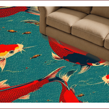 Stylish Red Fish Front Door Accent Mat(Red)