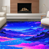 Psychedelic Colorful Planetary Landscape(Blue)