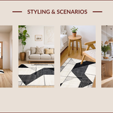 Geometric Monochrome Artistry(Black)