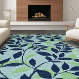 Whimsical Navy Floral Motif(Blue)