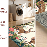 Rustic Floral Deer Motif(Brown)