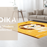 Adorable Round Wildlife Motif(Yellow)