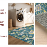 Contemporary Elegant Floral Motif(Blue)