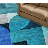 Modern Abstract Non Slip(Blue)