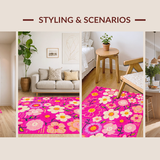 Lively Modern Floral Statement(Pink)