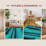 Modern Abstract Teal and Black(Blue)