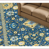 Rustic Coastal Blue Tiled Motif(Blue)