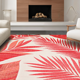 Contemporary Bold Leaf Motif(Red)