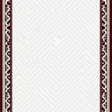 Elegant Interlocking Chevron with Vintage Inspired Motifs(Brown)