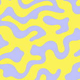 Modern Sensory Wave Motif with Gentle Undulating Forms(Yellow)