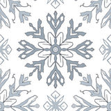 Winter Snowflake Motif Displaying Crystalline Inspired Designs(Gray)