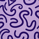 Lilac Abstract Animal Inspired Design with Swirling Shapes(Purple)