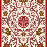 Classic Holiday Sweets Featuring Gingerbread and Peppermint Swirls(Red)