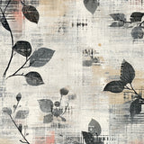 Midnight Bloom Black And White Floral Inspired(Gray)