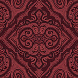 Elegant Abstract Damask Swirl Classic Traditional Flooring(Red)