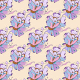 Petal Medley Blossom Motif Interlocking Floral Arrangement(Beige)