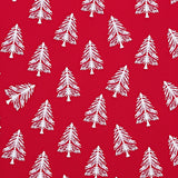 Whimsical Feathered Evergreen Grove with Sparkling Details(Red)