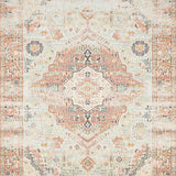 Artisan Crafted Neutral With Distressed Medallion Boho Design(Beige)