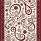Celestial Galaxy Fuzzy Throw with Swirling Cosmic Spiral(Burgundy)
