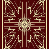 Art Fan Motif with Radiant Metallic Detailing(Red)