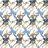 Marble Swirl with Gold Vein Accents Art(White)