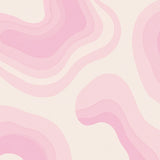 Artistic Abstract Animal Inspired Design with Fluid Shapes and Swirls(Pink)