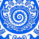 Magnificent Blossom Spiral Whimsical Fantasy Petal Cloud(Blue)