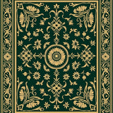 Vintage Botanical Floral Enchantment Medallion Tapestry(Green)