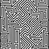 Minimalist Interlocking Maze Design Surface(Black)