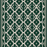 Artisan Handwoven Lattice Traditional Heirloom Tapestry(Green)