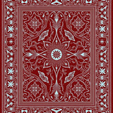 Boho Snowflake Lattice Winter Wonderland Design(Red)