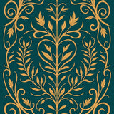 Art Nouveau Botanical Vine Motif with Flowing(Gold)