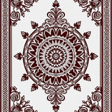 Medallion with Intricate Central Motif Design(Brown)