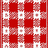 Merry Patchwork Plaid with Whimsical Gingerbread Trims(Red)