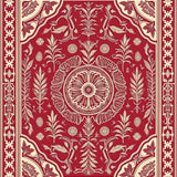 Artisan Crafted Vintage Botanical Print(Red)