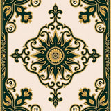 Enchanted Floral Medallion Heritage Tapestry Classic Artisan(Beige)