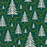 Wispy Conifer Motif Floor Absorbent Accent(Green)