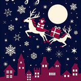 Merry Bearded Gift Giver Sleigh Journey Starlight Adventure(Blue)