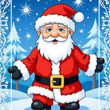 Magical Winter Wonderland Festive Yuletide Hearth Decoration(Red)