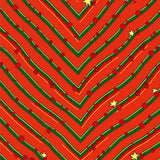 Layered Chevron Waves with Holiday Inspired Floral(Red)